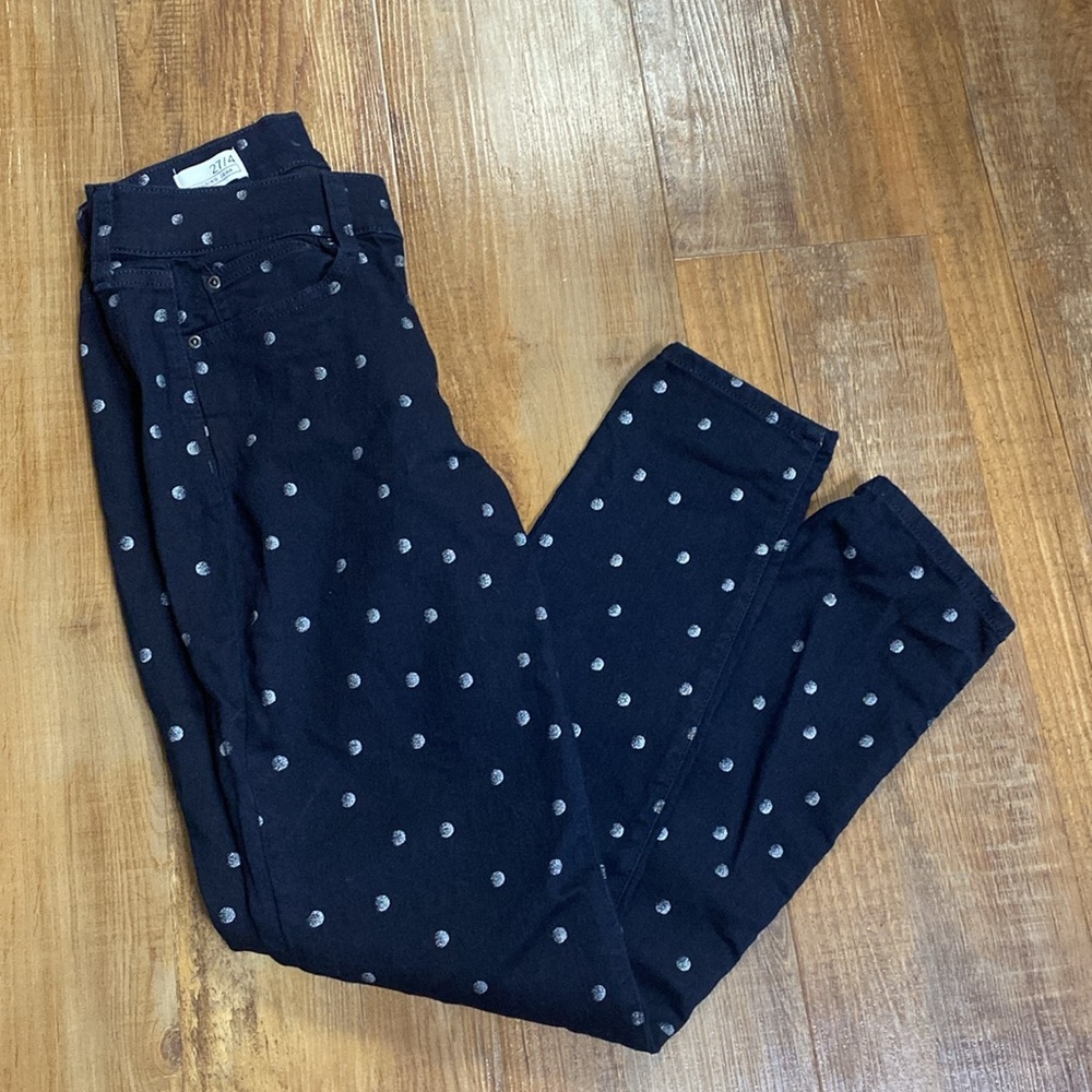 Gap navy & white polka dot Jegging jeans size 27/4